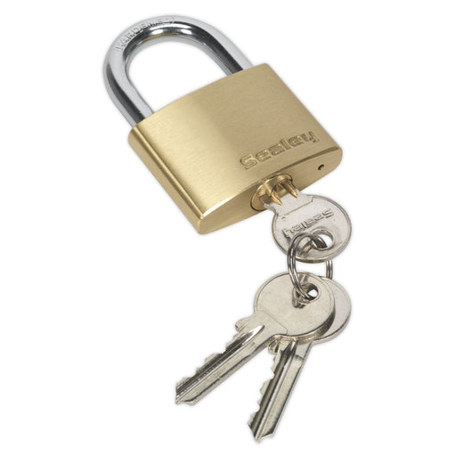 Sealey Brass Body Padlock 50mm PL102 Sealey - Dynamic Drive