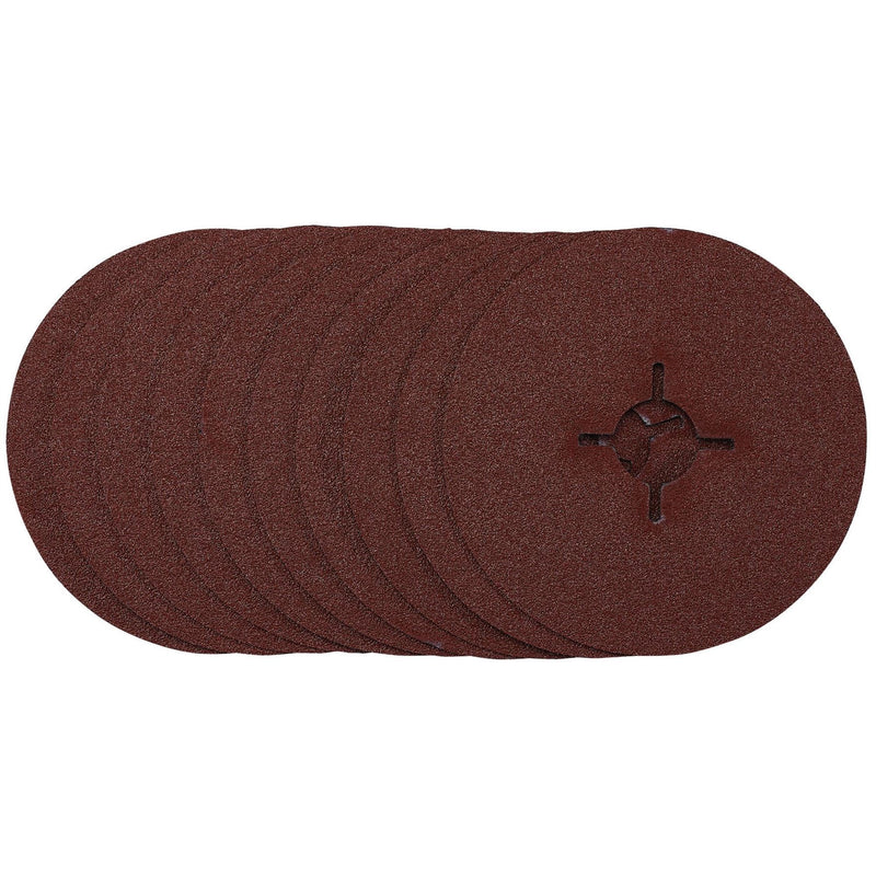 Draper Fibre Sanding Discs, 115mm, 60 Grit, (Pack of 10) 68493 Draper - Dynamic Drive
