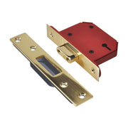 Union StrongBOLT 2103S 3 Lever Mortice Deadlock Polished Brass 81mm 3in Visi UNION - Dynamic Drive