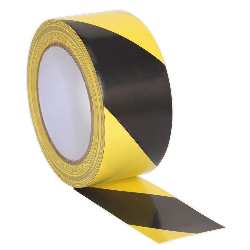Sealey Hazard Warning Tape 50mm x 33m Black/Yellow HWTBY Sealey - Dynamic Drive