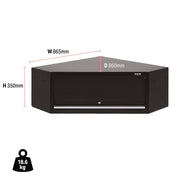 Draper BUNKER Modular Corner Wall Cabinet, 865mm 33201 Draper - Dynamic Drive
