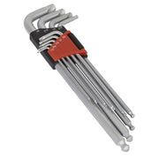 Sealey Ball-End Hex Key Set 9pc Lock-On Imperial AK7181 Sealey - Dynamic Drive