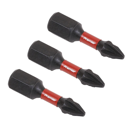 Sealey Pozi #1 Impact Power Tool Bits 25mm 3pc AK8207 Sealey - Dynamic Drive
