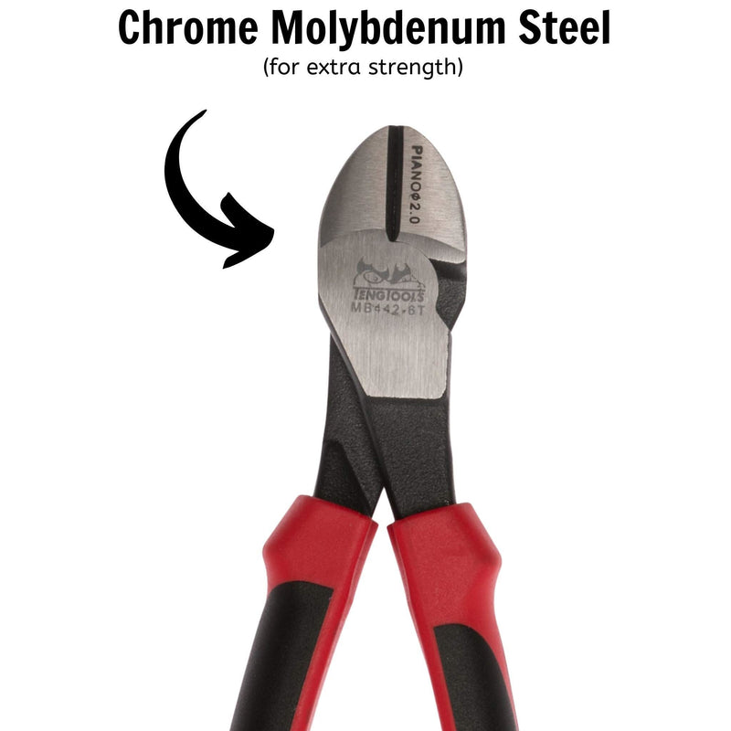 Teng Tools Heavy Duty Side Cutting Plier TPR Grip 165mm Teng Tools - Dynamic Drive