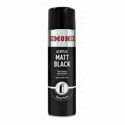 4x Simoniz Large Matt Black Acrylic Aerosol Car Auto Spray Paint 500ml SIMP17D Simoniz - Dynamic Drive