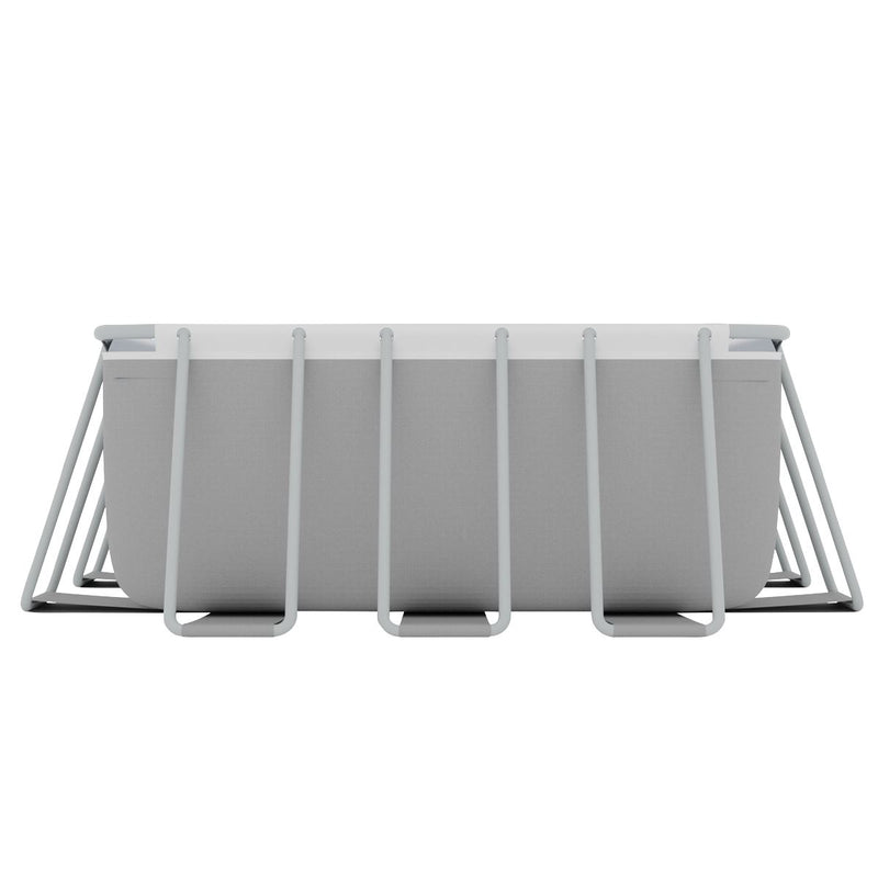 Dellonda Steel Frame Rectangular Swimming Pool - Step Ladder & Filter Pump 25ft Dellonda - Dynamic Drive