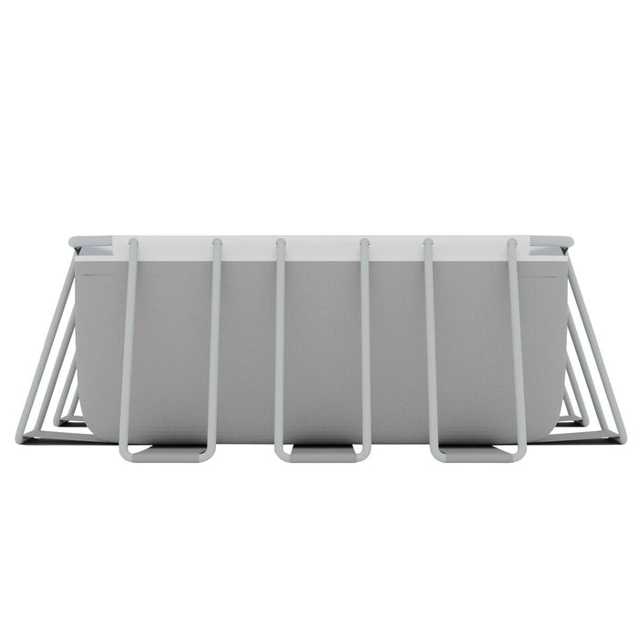 Dellonda Steel Frame Rectangular Swimming Pool - Step Ladder & Filter Pump 25ft Dellonda - Dynamic Drive