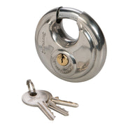 Silverline Stainless Steel Disc Padlock 70mm 292707 Silverline  - Dynamic Drive