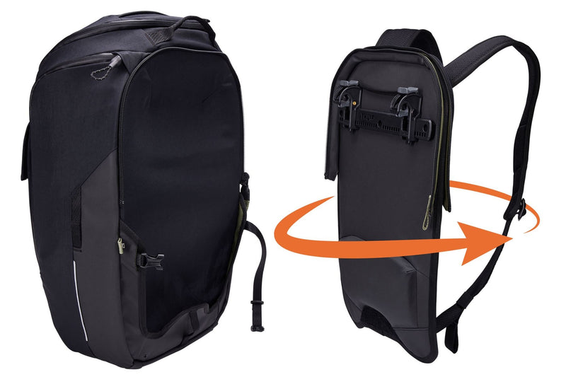 Thule Paramount hybrid bike pannier and backpack 26L black Thule - Dynamic Drive