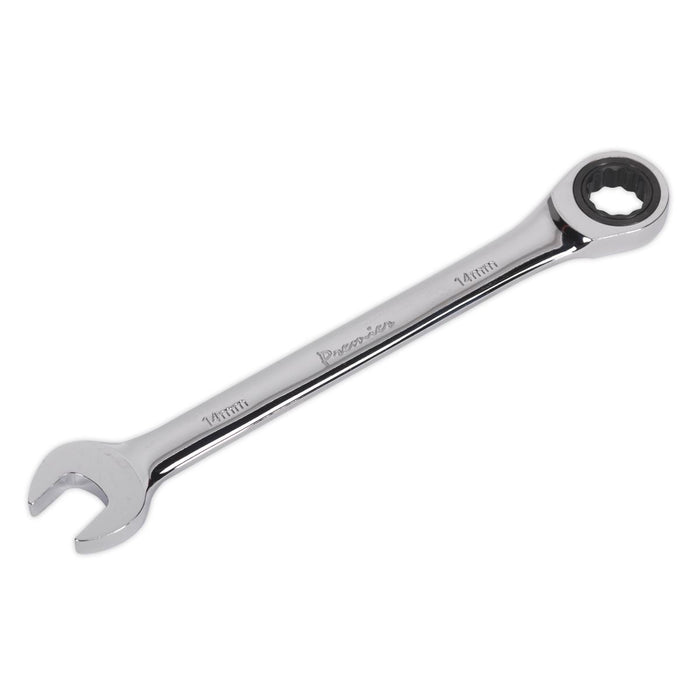 Sealey Ratchet Combination Spanner 14mm RCW14 Sealey - Dynamic Drive