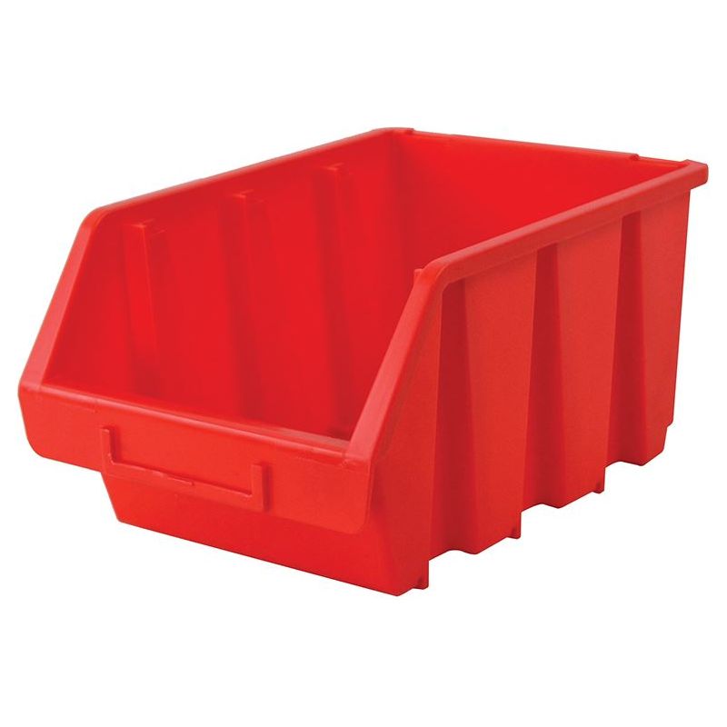 Faithfull Interlocking Storage Bin Size 3 Red 170 x 240 x 126mm Faithfull - Dynamic Drive