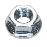 Sealey Flange Nut Serrated M6 Zinc DIN 6923 Pack of 100 FN6 Sealey  - Dynamic Drive