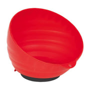 Sealey Magnetic Parts Tray Bowl Dish 150mm Non Marking Small Parts Storage Red Sealey  - Dynamic Drive