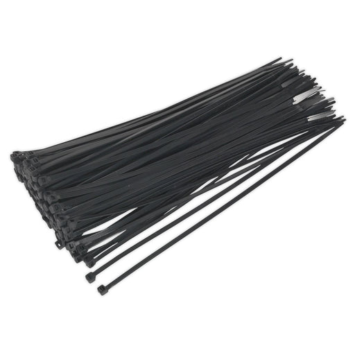 Sealey Cable Tie 300 x 4.8mm Black Pack of 100 CT30048P100 Sealey - Dynamic Drive