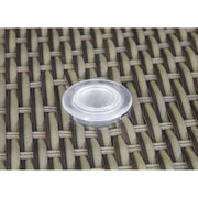 Dellonda Chester Rattan Wicker Round Outdoor Dining Table Tempered Glass Top Dellonda - Dynamic Drive