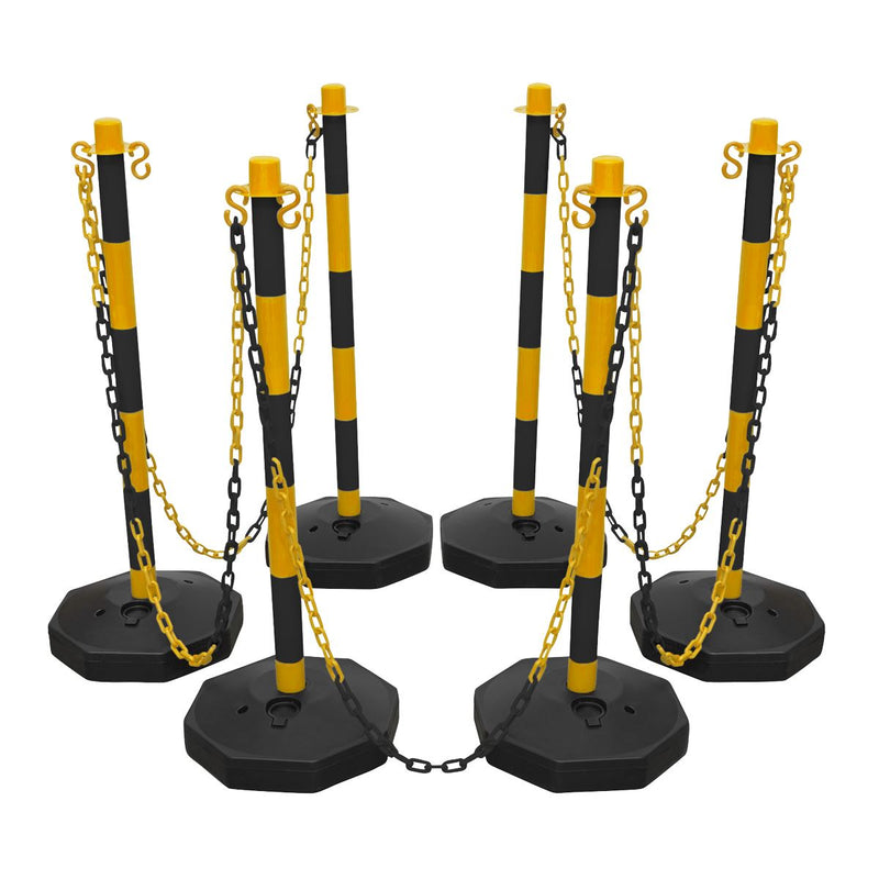 Sealey Black/Yellow Post & Chain Kit 25m BYSBKIT Sealey - Dynamic Drive