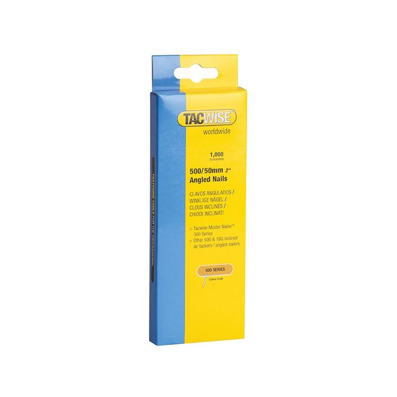Tacwise 500 18 Gauge 50mm Angled Nails (Pack 1000) Tacwise - Dynamic Drive