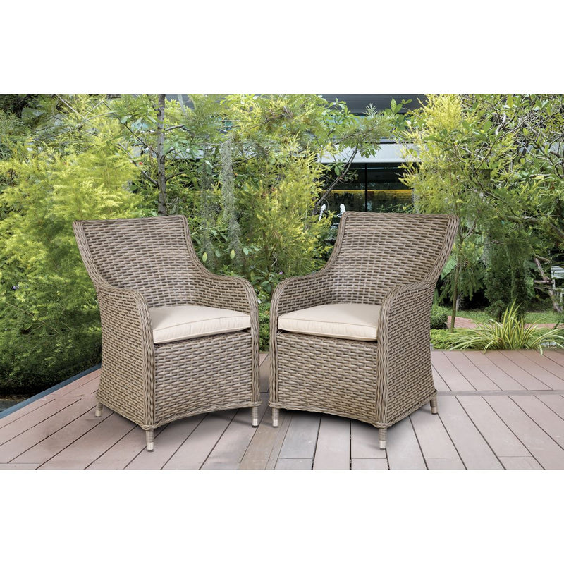 Dellonda Chester Rattan Wicker Outdoor Garden Dining Chairs 2pc DG64 Dellonda - Dynamic Drive