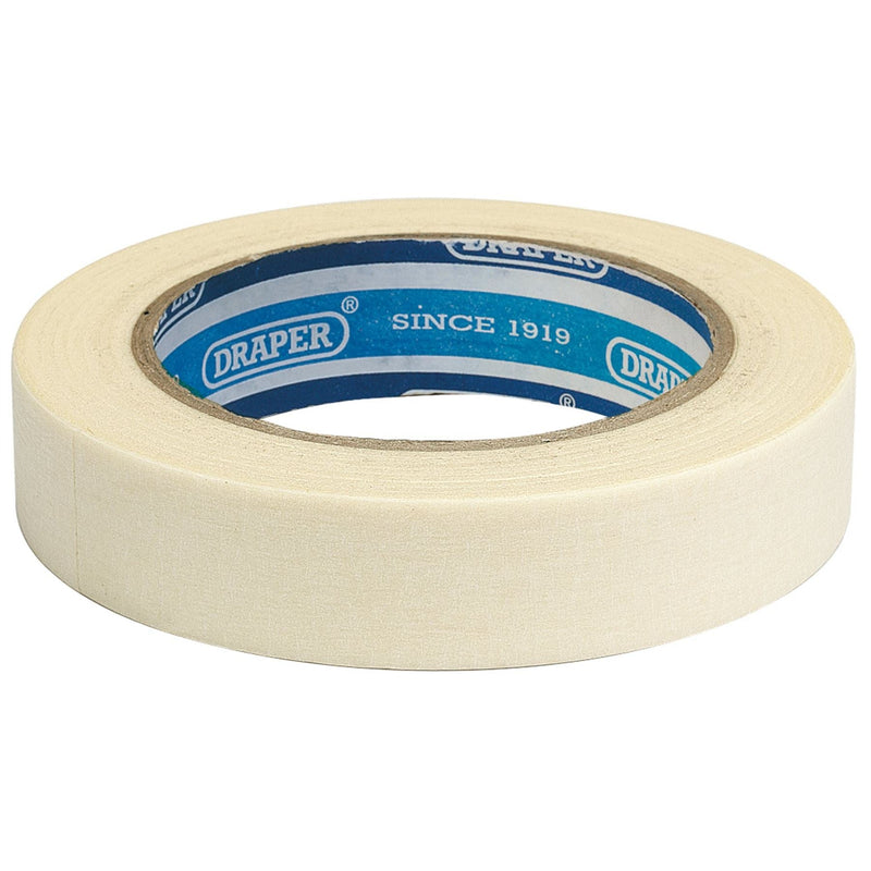 Draper Heavy Duty Masking Tape Roll, 50m x 25mm 63478 Draper - Dynamic Drive