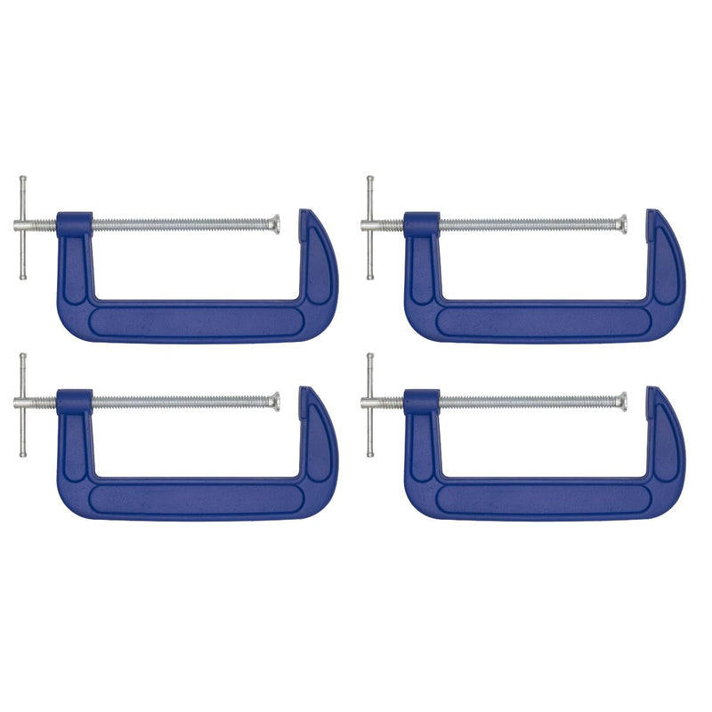 Sealey G-Clamp 200mm Pack of 4 AK60084 Sealey - Dynamic Drive
