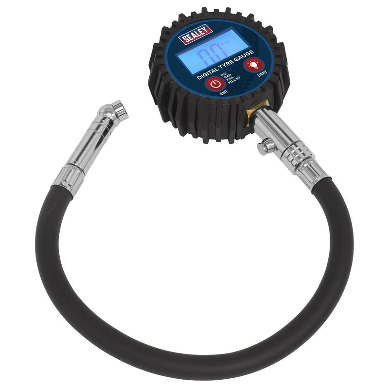 Sealey Digital Tyre Pressure Gauge with Push-On Connector TST002 Sealey - Dynamic Drive