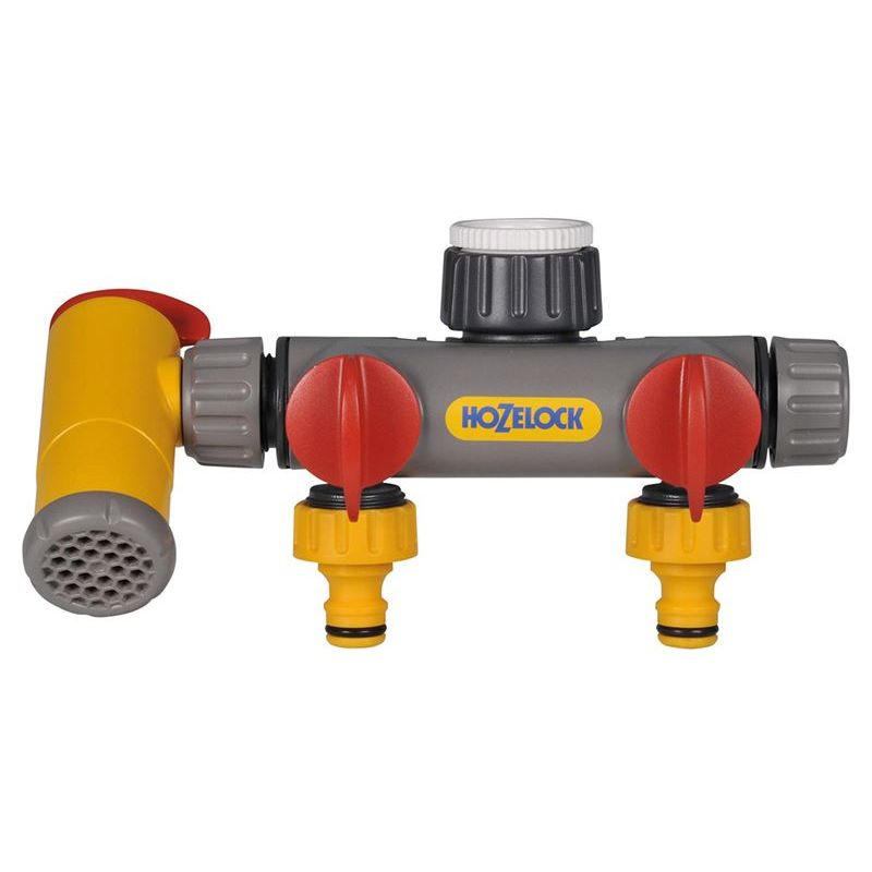 Hozelock 2250 Flowmax 3-Way Tap Connector 1/2 - 1in BSP Hozelock - Dynamic Drive