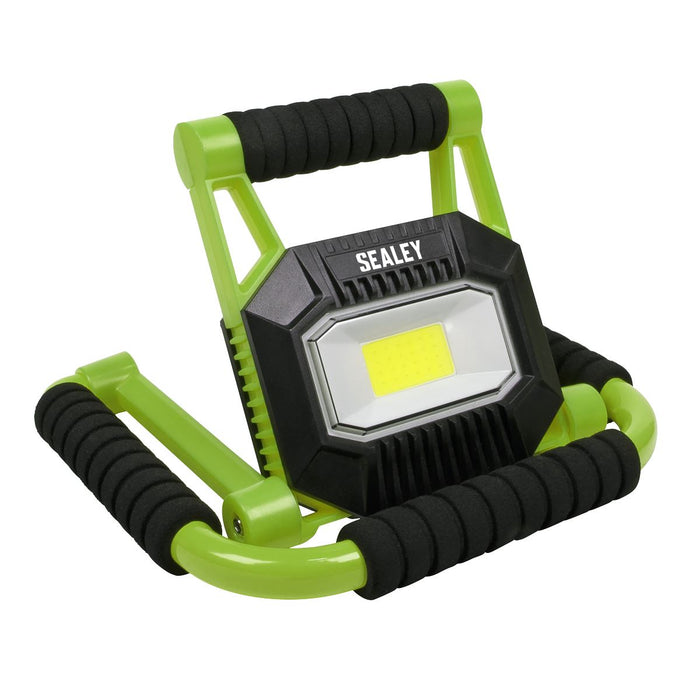 Sealey LEDFL10W R/Charge Portable Fold Flat Floodlight 10W COB LED Li-ion Sealey  - Dynamic Drive