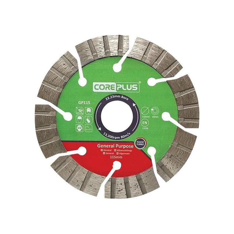 Coreplus GP115 General-Purpose Hybrid Turbo Diamond Blade 115mm CorePlus - Dynamic Drive