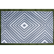 Outdoor Garden Rug Portable Reversible Mat for Decking Patio Prisma Grey/White 150 X 250 cm Plastic Straw ukcampingandleisure  - Dynamic Drive