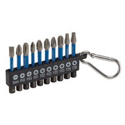 Draper Expert Impact Screwdriver Bit Set, 50mm, 1/4" Hex (10 Piece) 04933 Draper - Dynamic Drive