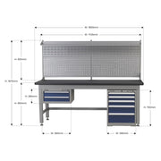 Sealey 1.8m Complete Industrial Workstation & Cabinet Combo API1800COMB02 Sealey - Dynamic Drive