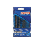 Faithfull HSS Drill Bit Set of 13 1/16-1/4 x 1/64 Faithfull - Dynamic Drive