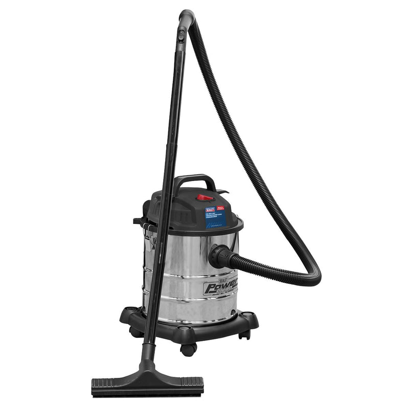 Sealey Vacuum Cleaner Wet & Dry 20L 1200W/230V Stainless Drum PC195SD Sealey - Dynamic Drive