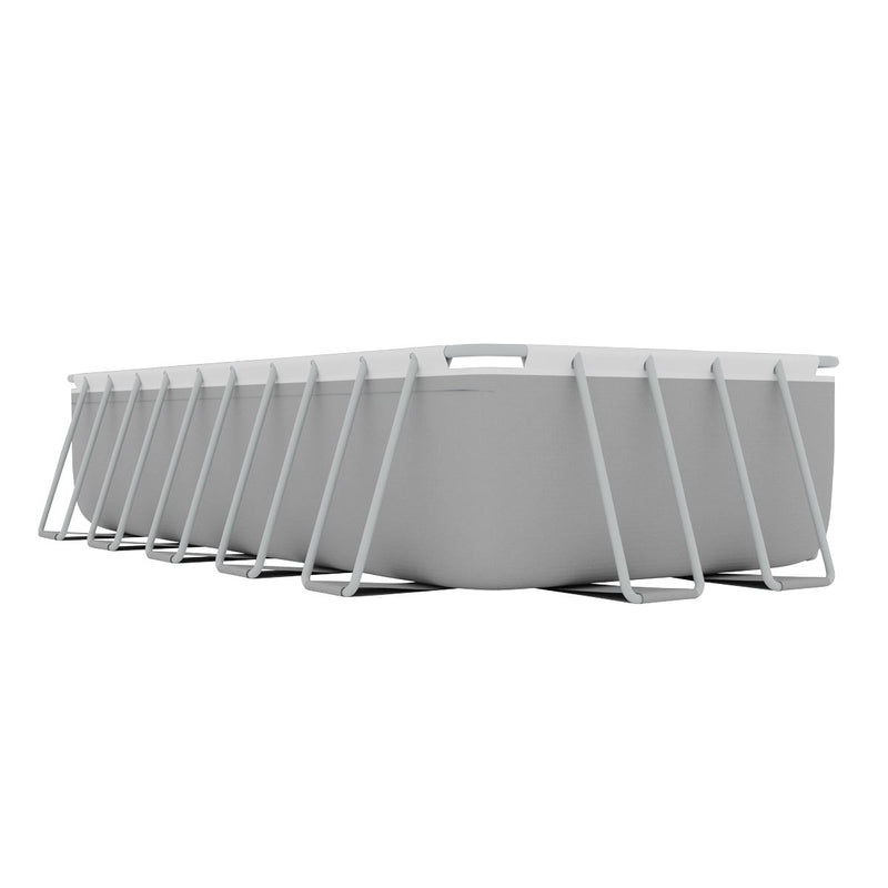 Dellonda Steel Frame Rectangular Swimming Pool - Step Ladder & Filter Pump 21ft Dellonda - Dynamic Drive