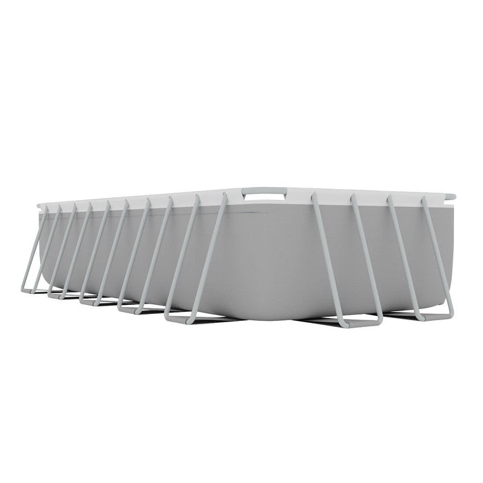 Dellonda Steel Frame Rectangular Swimming Pool - Step Ladder & Filter Pump 21ft Dellonda - Dynamic Drive