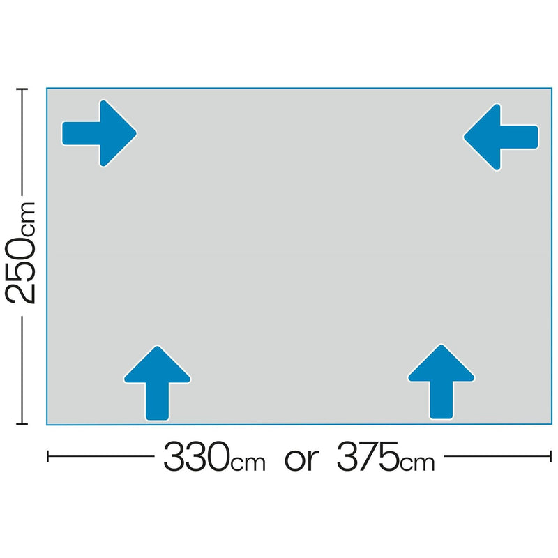 Vega 2 375 Air Porch Awning (Motorhome : 255 - 285cm) 12020375028502 Quest - Dynamic Drive
