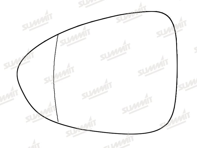 Summit Stick-On Aspheric Mirror Glass fits Vauxhall Zafira Tourer LHS Summit - Dynamic Drive