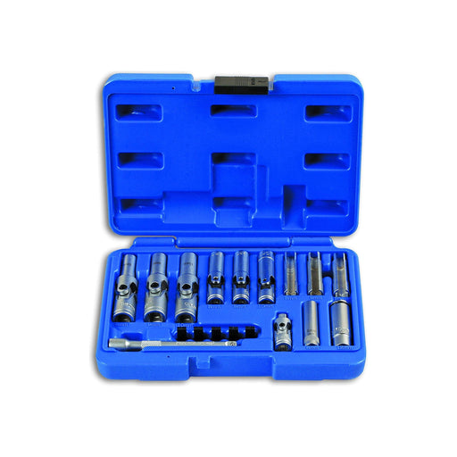 Laser Specialist Thin Wall Glow Plug Socket Set 1/4"D, 3/8"D 18pc 6424 Laser - Dynamic Drive
