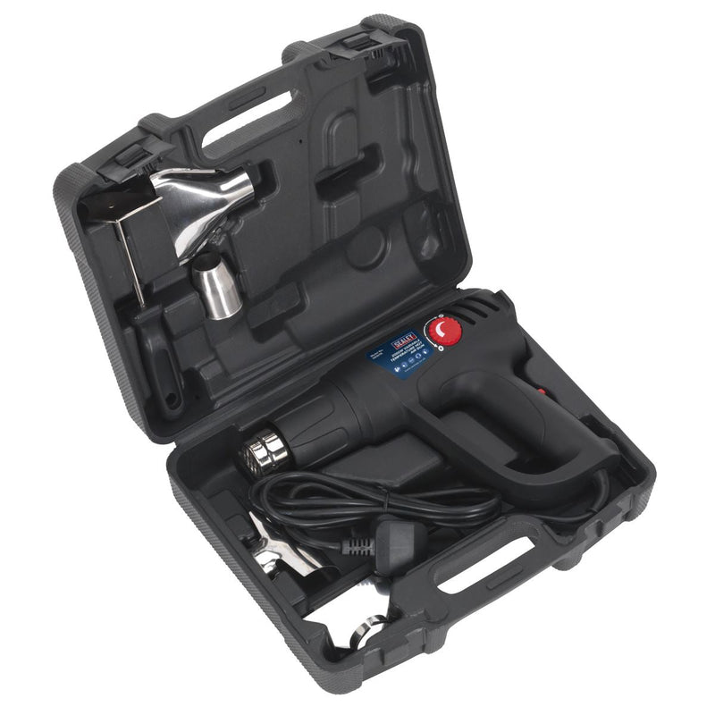 Sealey Variable Temperature Hot Air Gun Kit 2000W 50-450C/90-600C HS107K Sealey - Dynamic Drive
