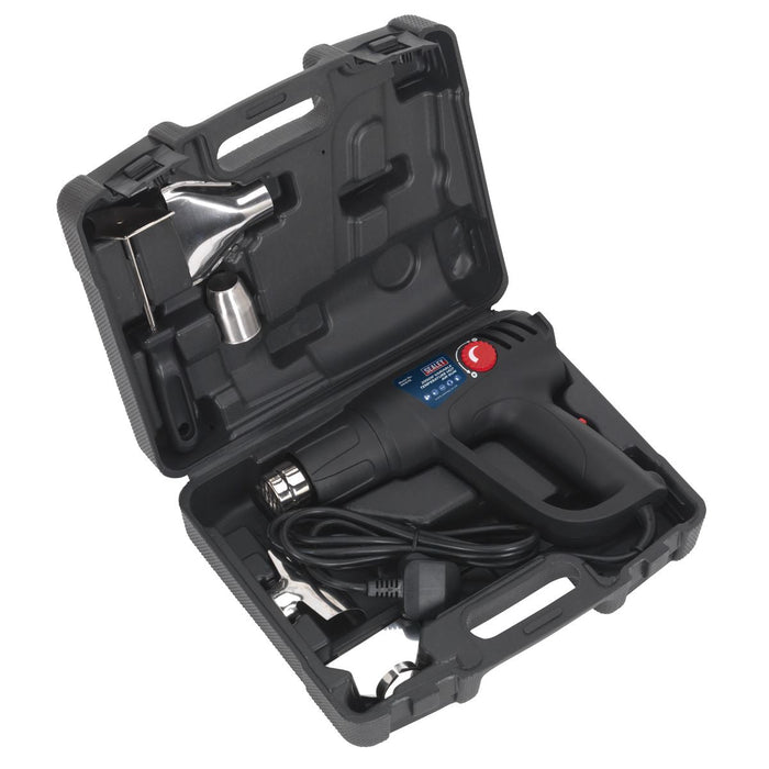Sealey Variable Temperature Hot Air Gun Kit 2000W 50-450C/90-600C HS107K Sealey - Dynamic Drive