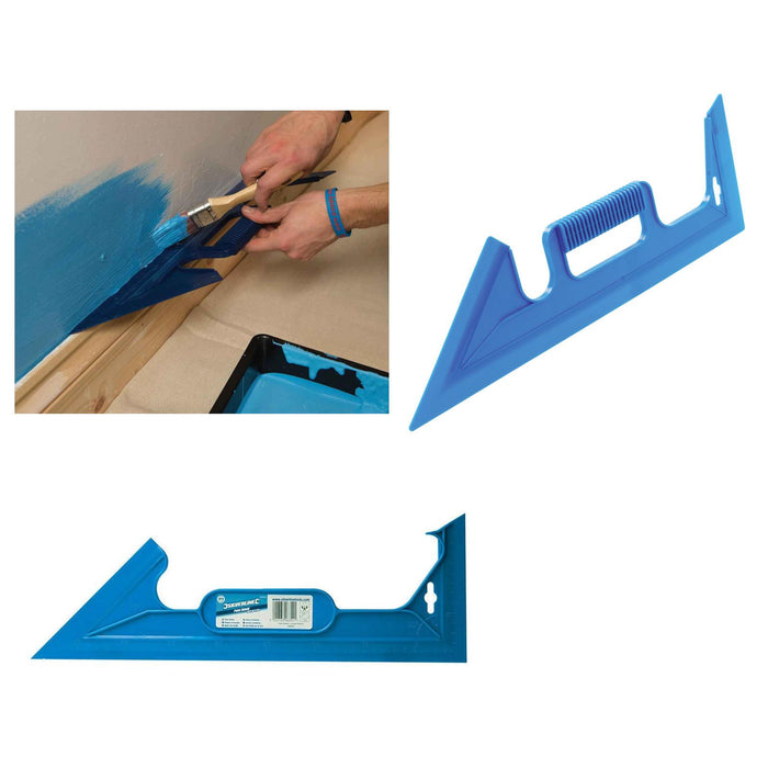 Silverline Paint Shield Guide Wallpaper Window Tiles Masking Decorating 450mm Silverline  - Dynamic Drive