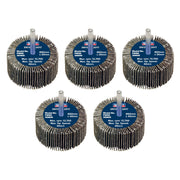 Sealey 60 x 30mm Abrasive Flap Wheel on 6mm Shaft Assorted Grit - Pack of 5 Sealey - Dynamic Drive