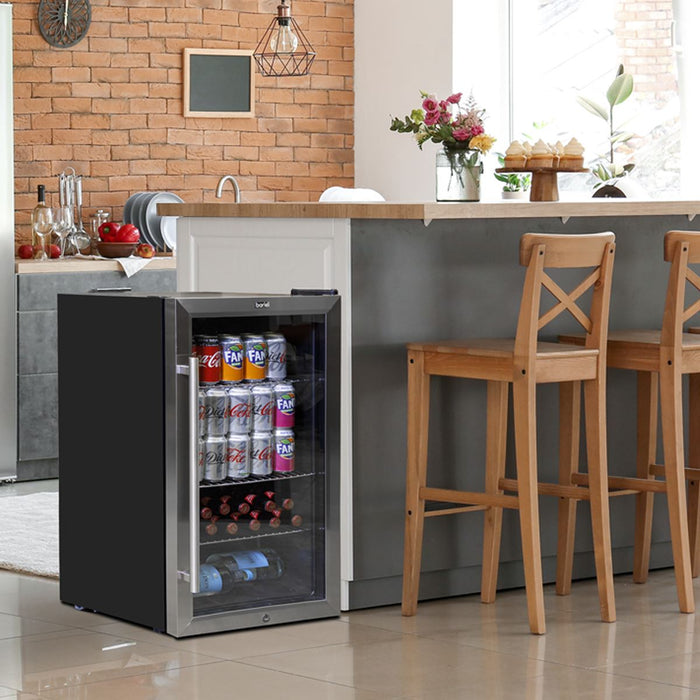 Baridi 85L Wine, Beer & Drinks Fridge with Thermostat - Stainless Steel Baridi  - Dynamic Drive