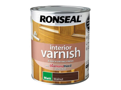 Ronseal Interior Varnish Quick Dry Matt Walnut 750ml Ronseal - Dynamic Drive
