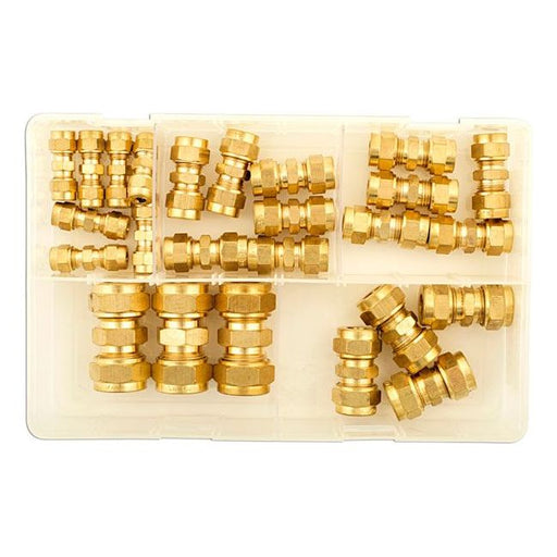 Connect Assorted Imperial Brass Tube Couplings 25pc 31880 Tool Connection - Dynamic Drive