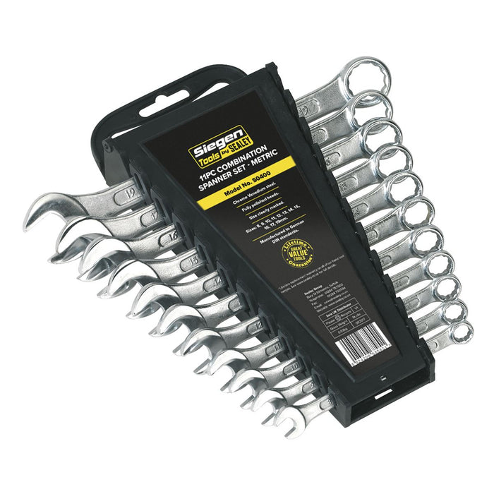 Sealey Combination Spanner Set 11pc Metric S0400 Siegen by Sealey - Dynamic Drive