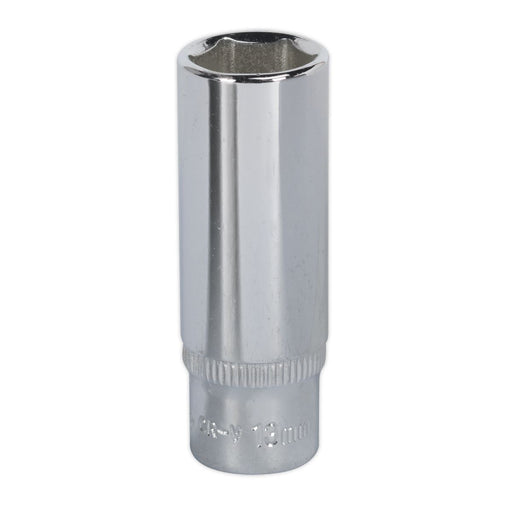Sealey WallDrive Socket 13mm Deep 1/4"Sq Drive Fully Polished SP1413D Sealey - Dynamic Drive