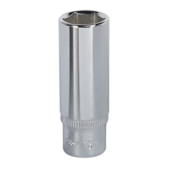 Sealey WallDrive Socket 13mm Deep 1/4"Sq Drive Fully Polished SP1413D Sealey - Dynamic Drive