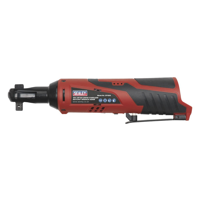Sealey Cordless Ratchet Wrench 3/8"Sq Drive 12V SV12 Series Body Only CP1202 Sealey - Dynamic Drive