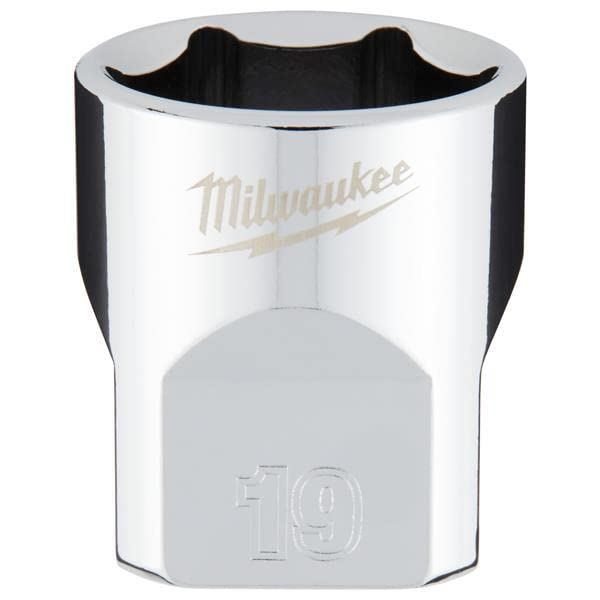 Milwaukee 3/8 Drive Socket Metric Standard 19mm 4932478349 Milwaukee - Dynamic Drive